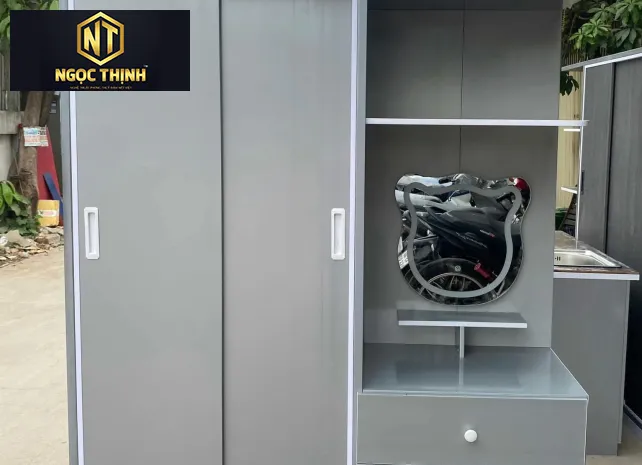 TỦ QUẦN ÁO KÈM BÀN MAKEUP HIỆN ĐẠI ĐƠN GIẢN